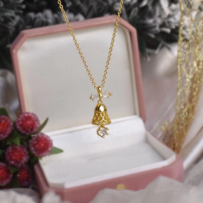 Product Introduction of Korean Style Jingling Bell Necklace, Girls' Clavicle Chain Sweet Niche Unique, Stylish and Elegant Necklace 11
