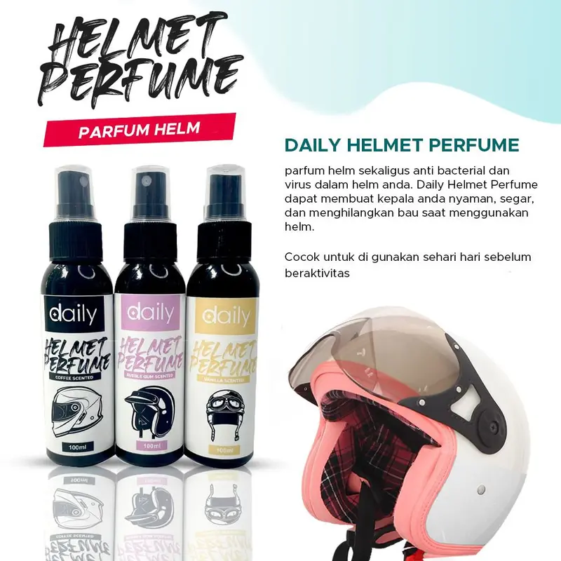Parfum Helm Daily Helmet Perfume Penghilang Bau Helm Antibacterial 100ml 1