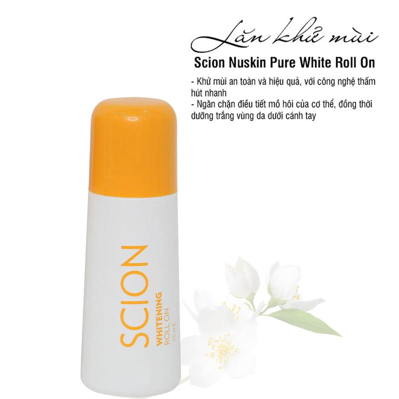 Lăn khử mùi Scion Nuskin Pure White Roll On 75ml Khử Mùi Hôi Xịt Thơm 2