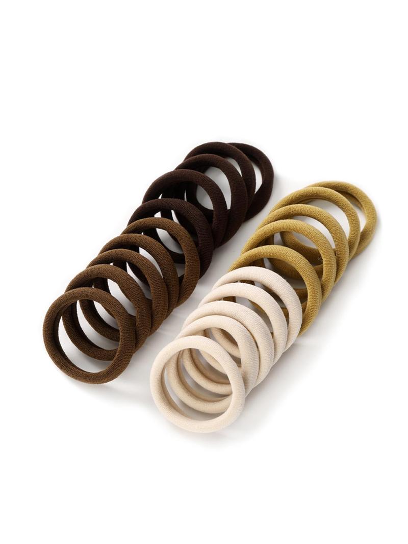 Product Introduction of Simple Plain Color High Stretch Nylon Hair Ties, Ponytail Braid Hair Holder, Assorted Colors, Casual Versatile Hair Accessories for Girls Women 17