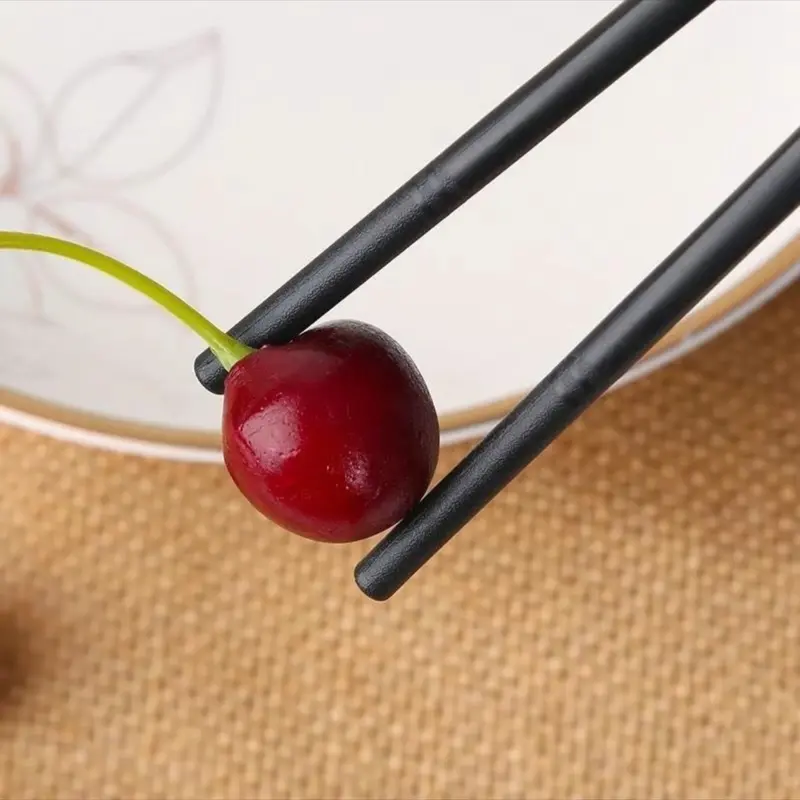[Combo] 50 đôi Đũa Mạ Vàng Đũa mạ vàng 50 đôi Hàn Quốc Nhựa Đen Nhật Cao Cấp Chống Trơn Chống Mốc Chịu Nhiệt Độ 3