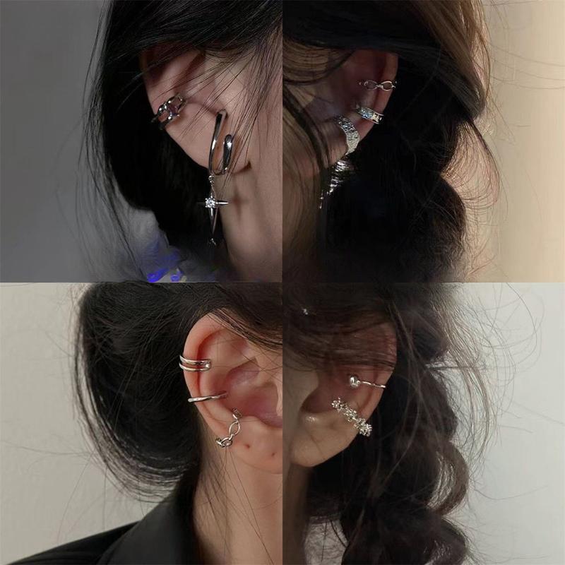  Bông Tai Kẹp Tinh Tế Và Bền Dành Cho Nữ Không Xỏ Lỗ Nhẹ Vòng Bít Tai Sang Trọng Cảm Giác Cao Cấp 