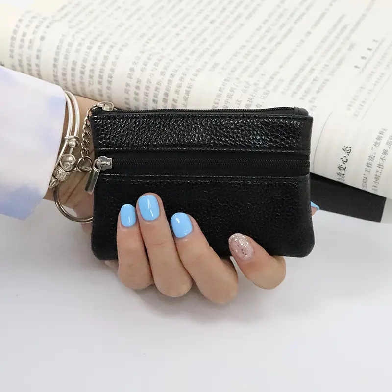 Mini Fashion Zero Wallet Women's Thin Short Small Hand Key Bag Card Bag Coin Bag Pink Dompet Wanita Kulit 2