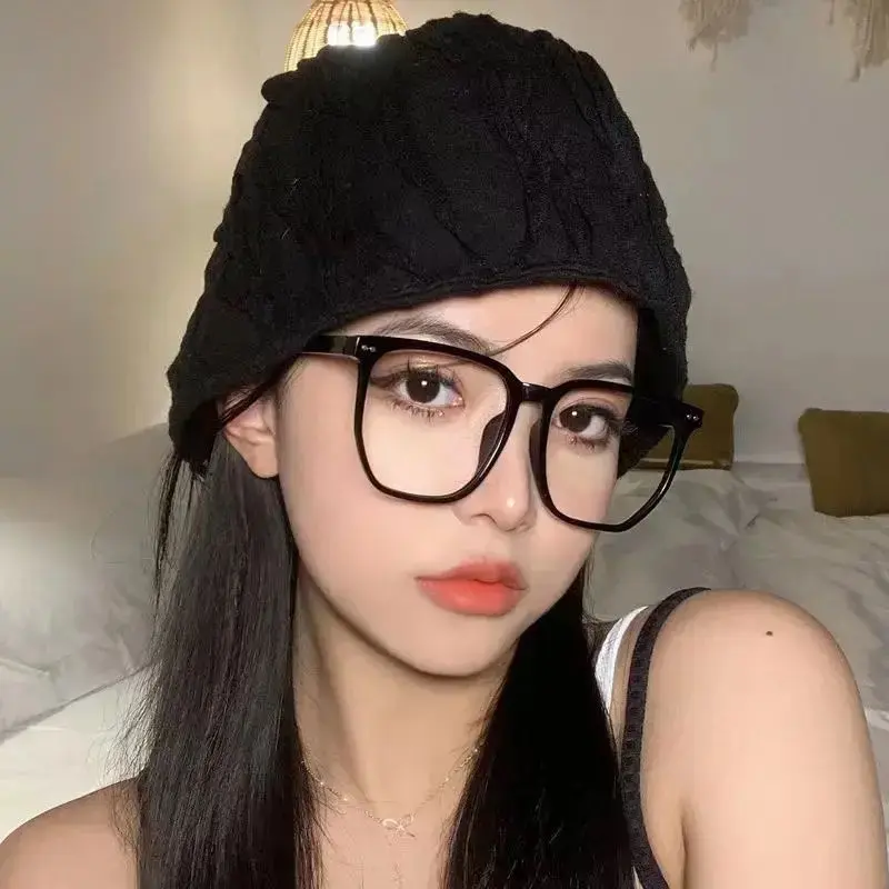 Kính Ma Thuật, Không Trang Điểm, Dành Cho Phụ Nữ, Phong Cách Hàn Quốc, Hợp Xu hướng, Gọng Đen, Cảm Giác Cao Cấp, Có Thể Đặt Theo Toa, Gọng Lớn, Gọng Kính Mỏng Vừa Vặn, 2023, 2025