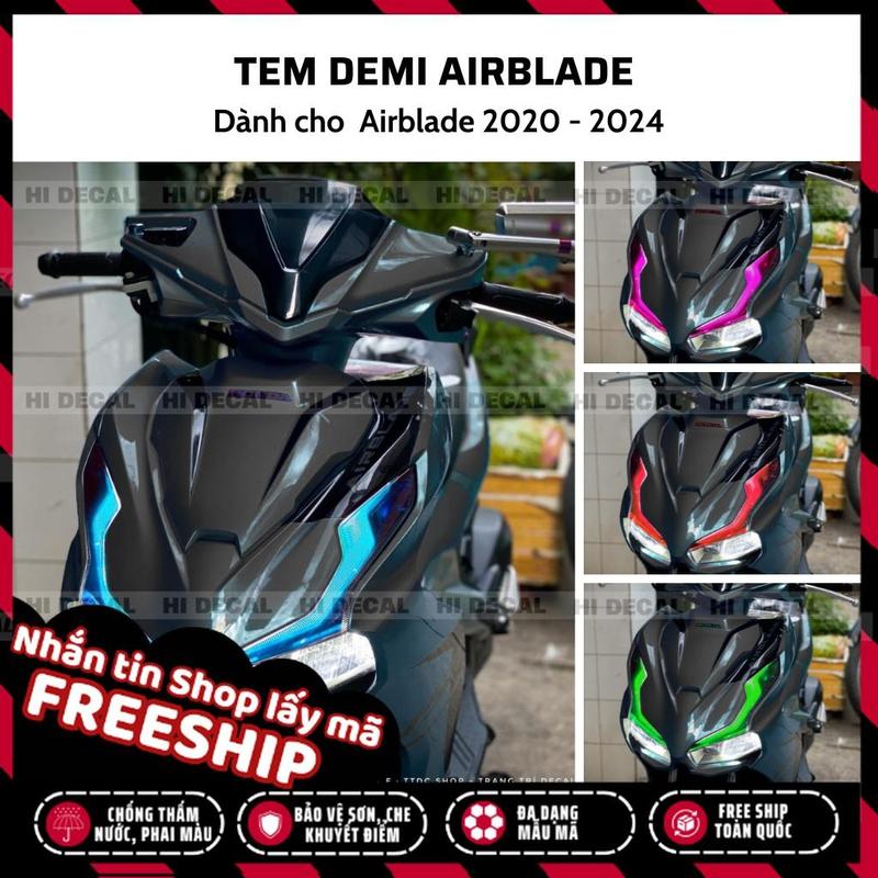 [1 Cặp] Tem decal dán demi AirBlade 2020 2021 2022 2023 |  Tem Decal Dán Đèn AB, Dán Đèn Pha, Đèn Demi, Đèn Xi Nhan