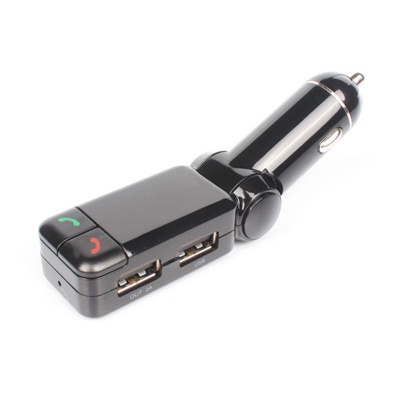 Product Introduction of Car Bluetooth-compatible fm transmitter car kit Hands Free mp3 player wireless radio AUX car charger USB SD 7
