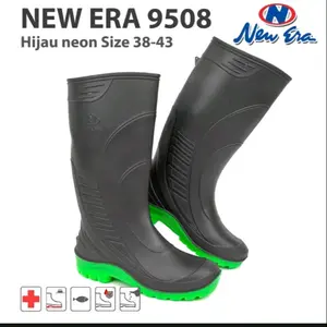 Sepatu Boot Tinggi New Era 9508 - HIJAU NEON Lutut