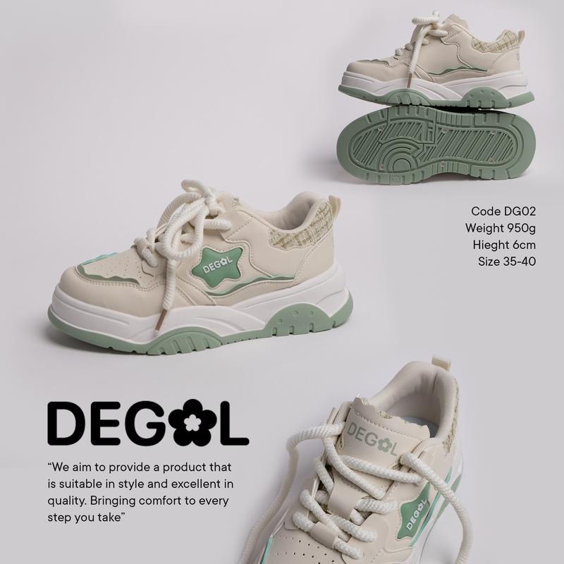 GIÀY SNEAKER DEGOL PHỐI TWEEED ĐẾ TĂNG CHIỀU CAO 6 PHÂN DG02