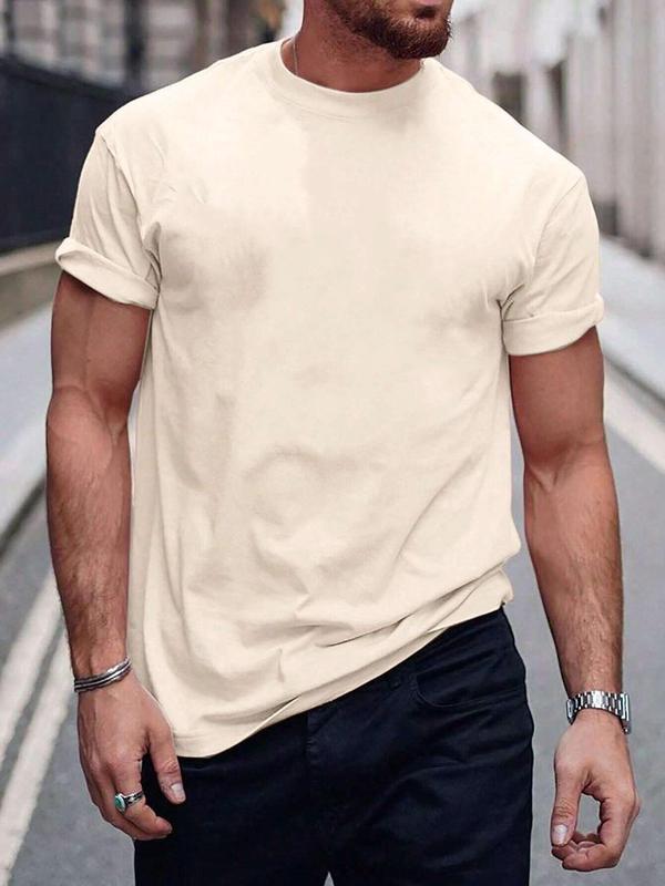 Men's Coconut Tree & Letter Print Drop Shoulder Sleep Tee, Regular Fit Casual Soft Comfortable Short Sleeve Round Neck Pj T-shirt for Daily Wear, Sleepwear Loungewear for Men, Summer Tops, Menswear 6
