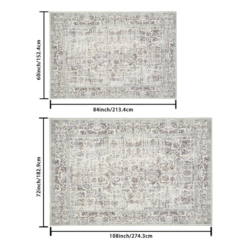 Geometric Pattern Room Decor Carpet, 1 Count Non-slip Soft Floor Mat, Lounge Rug Large Neutral, Machine Washable Decorative Rugs for Living Room Bedroom, Stocking Fillers Gift, Large Living Room Rugs, Kids Bedroom Rugs 5