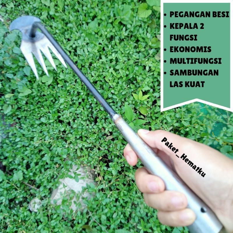 Alat Pencabut Rumput Manual 2 Sisi - Weeding Garu Harrow Manual - Weeding Hoe - Weeding  Penghapusan Puller Hoe - Weeding Remover Multifungsi 1