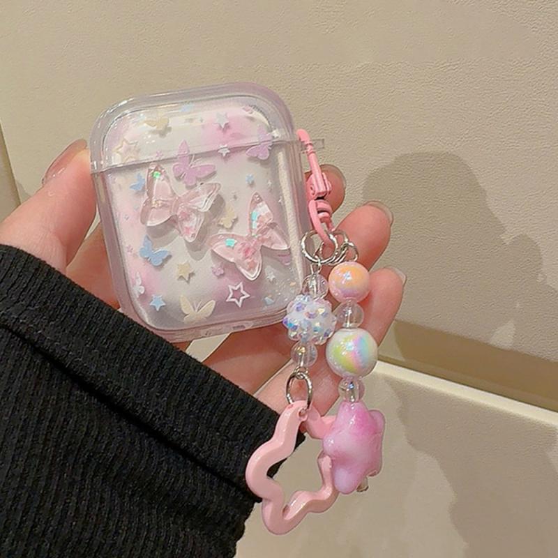 Product Introduction of Three-Dimensional Gradient Butterfly for AirPods Pro2 Apple Bluetooth Wireless 1/2/3 Generation Earphone Sleeves Cute Female 1