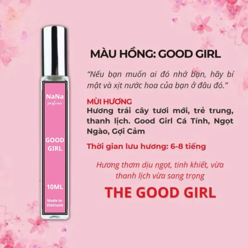 Nước hoa nữ NANA SO GIRL chai 10ml lưu hương 6-8H, tinh dầu nước hoa nữ hương thơm tươi mát ngọt ngào quyến rũ 2