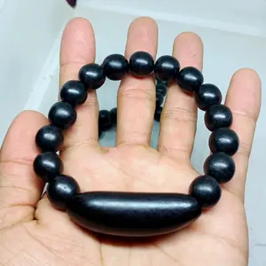 gelang galih kelor hitam 10 mm kombinasi liontin