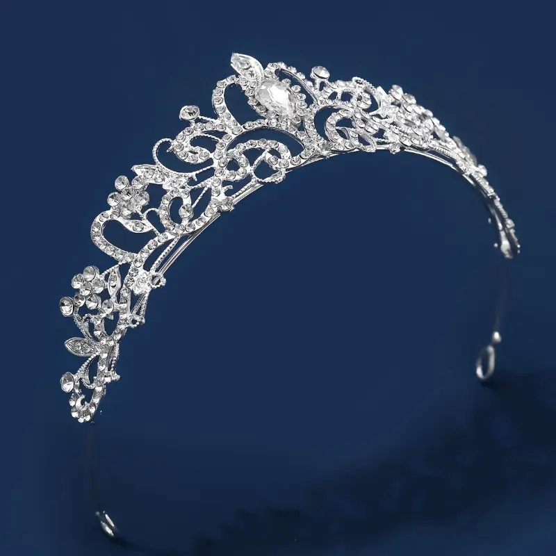 1pc Zircon Crystal Rhinestone Crown - Sparkling, Elegant Design - For Men & Women - Perfect for Weddings & Special Occasions - Ideal Gift for Brides, Grooms & Promgoers 1