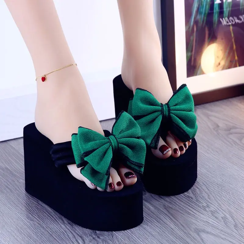 Dép Đế Xuồng, Giày Cao Gót Nữ, Đế Xuồng, Thời Trang, Có Thắt Nơ, Không Trơn Trượt, Thích Hợp Đi Biển, Có Thể Mặc Ngoài Trời, Hàng Mới Về, Mùa Hè DéP Shoes