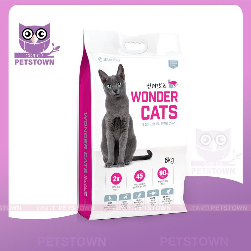[5KG] WONDER CATS - Thức ăn hạt cho mèo mọi lứa tuổi nhập khẩu Hàn Quốc