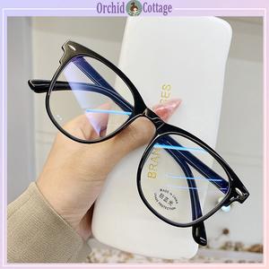 แว่นตาสายตาสั้น มีจำหน่ายใน 0 ° ถึง -500 ° ป้องกันแสงสีฟ้า กรอบเหลี่ยม แฟชั่น สไตล์เกาหลี จัดส่งที่รวดเร็ว