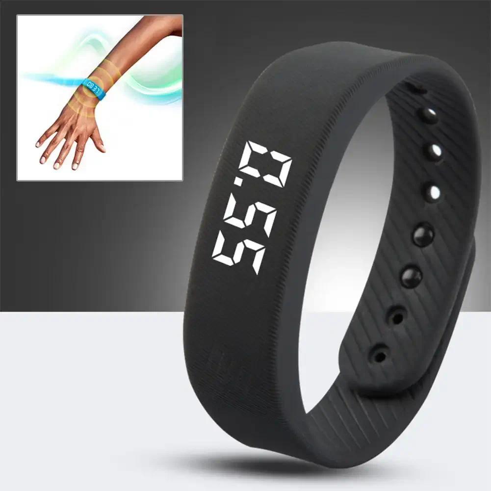 LED Digital Smart Bracelet Waterproof Smart Clock Smartband Vibration Alarm Reminder with Running Pedometer Monitor Smart Band - Image 3