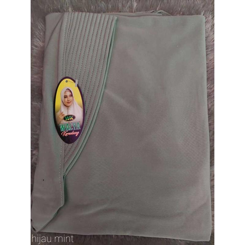 hijab bergok polos oval ukuran L jersey korea walya kerudung Nyaman Instan Hitam Muslim 3