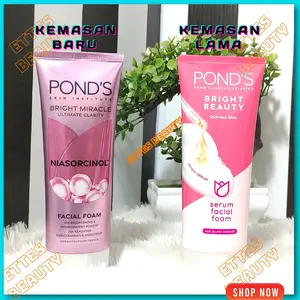 Ponds Bright Beauty Facial Foam 100gr Sabun Cuci Pembersih Wajah Muka Pemutihan Mencerahkan Extract Vitamin Membersihkan Hitam Acid