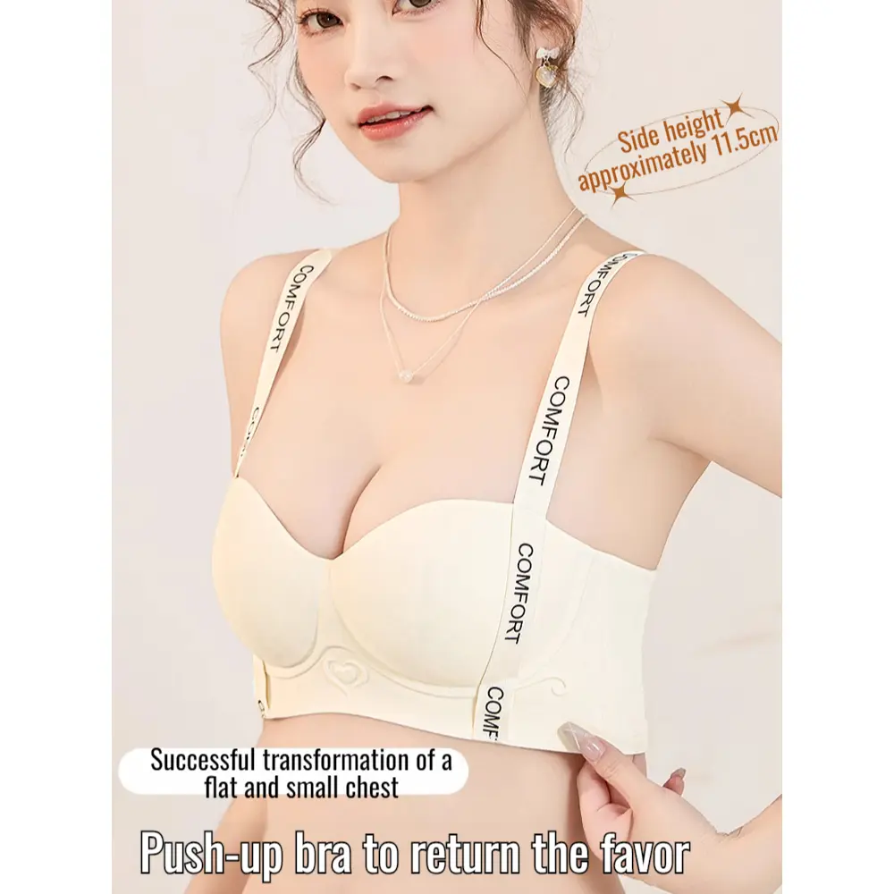 Lingerie female summer peach heart sexy top support bra