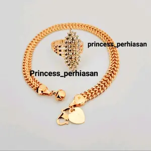 gelang tikar free cincin dubay permata terbuat dari coin 1991-1994 anti luntur Amber Palsu