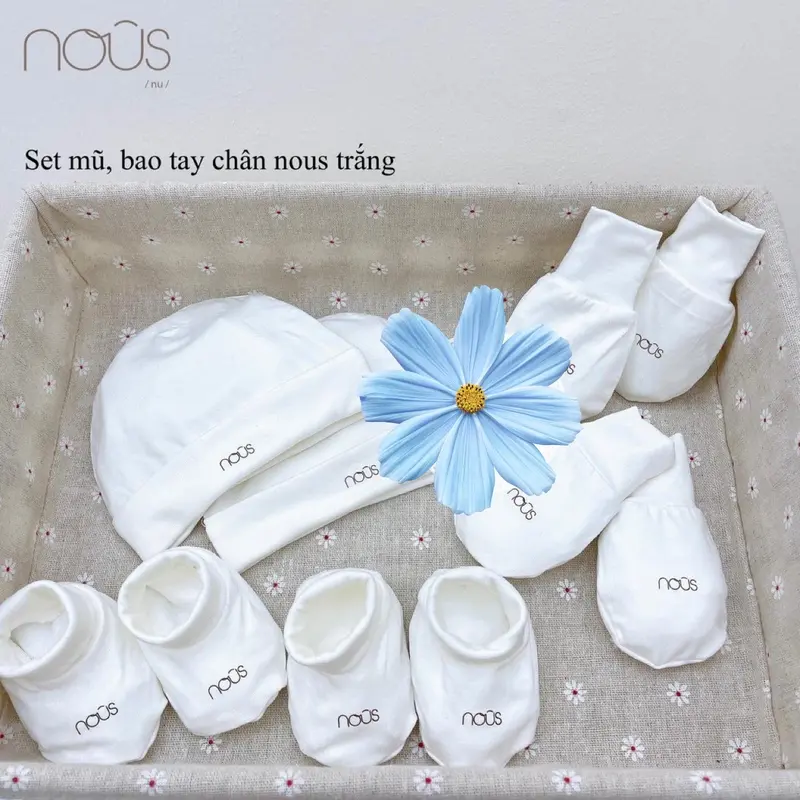 Mũ bao tay bao chân LẺ mềm mịn cho bé sơ sinh 6