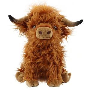 Juguete de peluche de vaca Highland, 1 unidad, adorable animal de peluche, suave y cómodo al tacto, la mejor decoración para el hogar, idea de regalo de cumpleaños