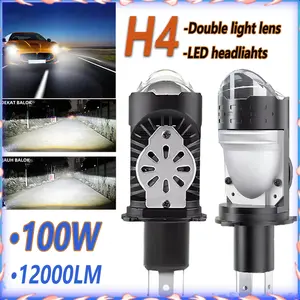Lampu Utama LED H4 Projector 100W Y7D Lampu Depan High Low Light Kipas Pendingin Cocok Motor & Mobil​ Original