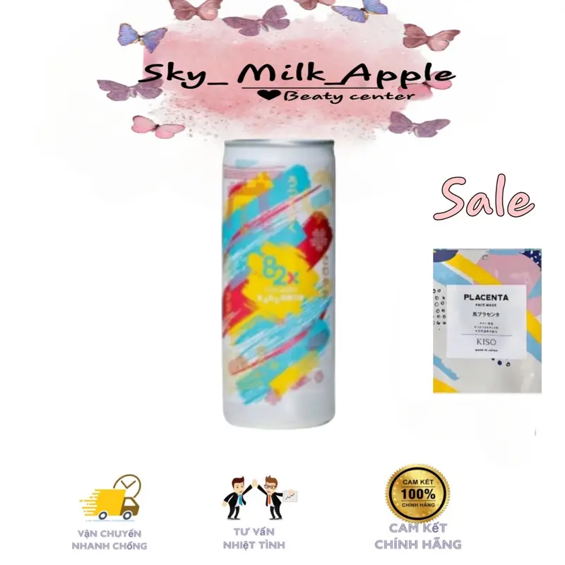 Pack 3 Lon Nước uống giải khát Collagen Kakemono 82X Cải Thiện Da Vị Ôi Hồng 0