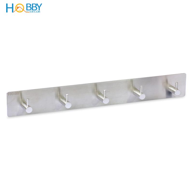  Thanh treo quần áo 5 chấu inox 304 dán tường Hobby Home Decor 5TV160 