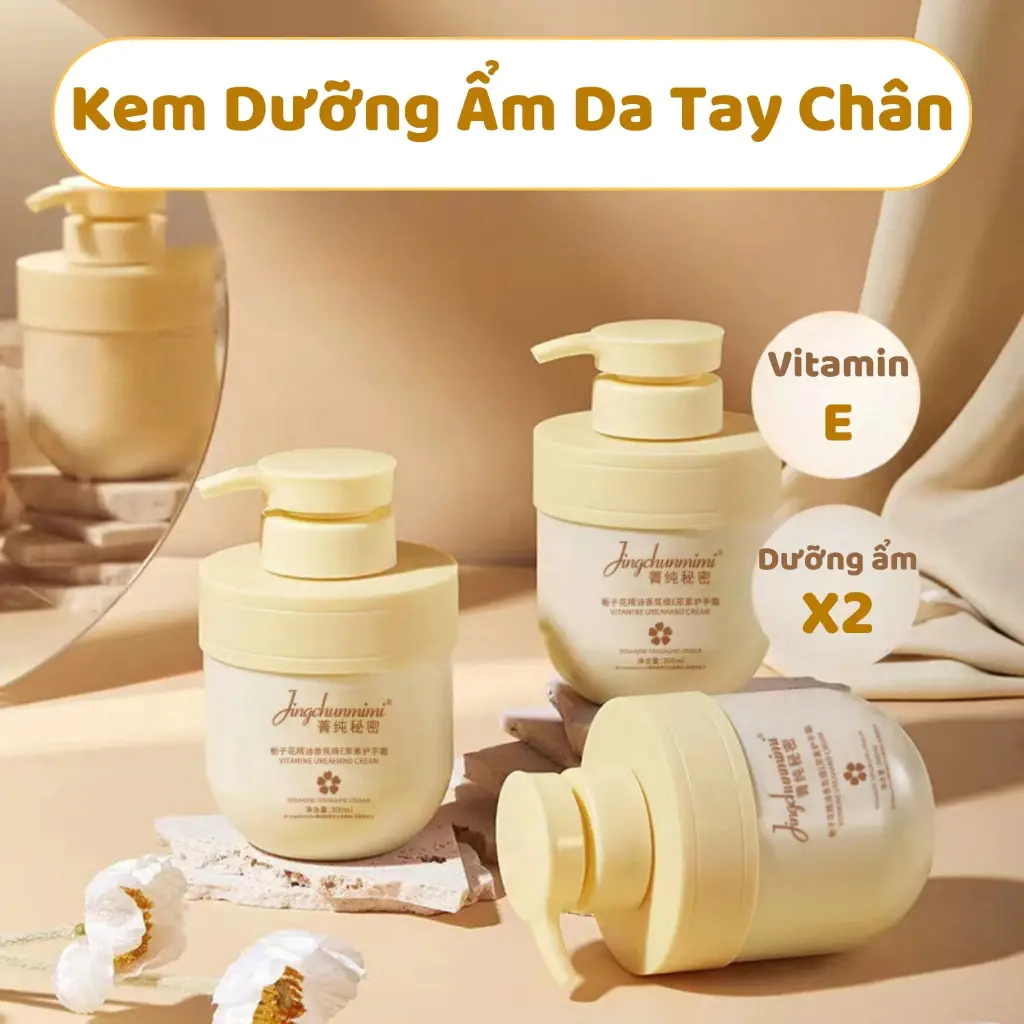 [combo 3] Kem Dưỡng nẻ Da Tay chân JingChunMimi Chứa VitaminE Giúp Dưỡng Ẩm Chống Khô Da