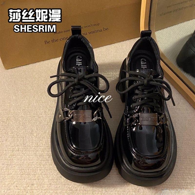 Product Introduction of Sasni High-Value Height-Increasing Thick-Soled JK Small Leather Shoes 2025 Spring New Retro British Versatile Lace-Up Shoes Footwear 18