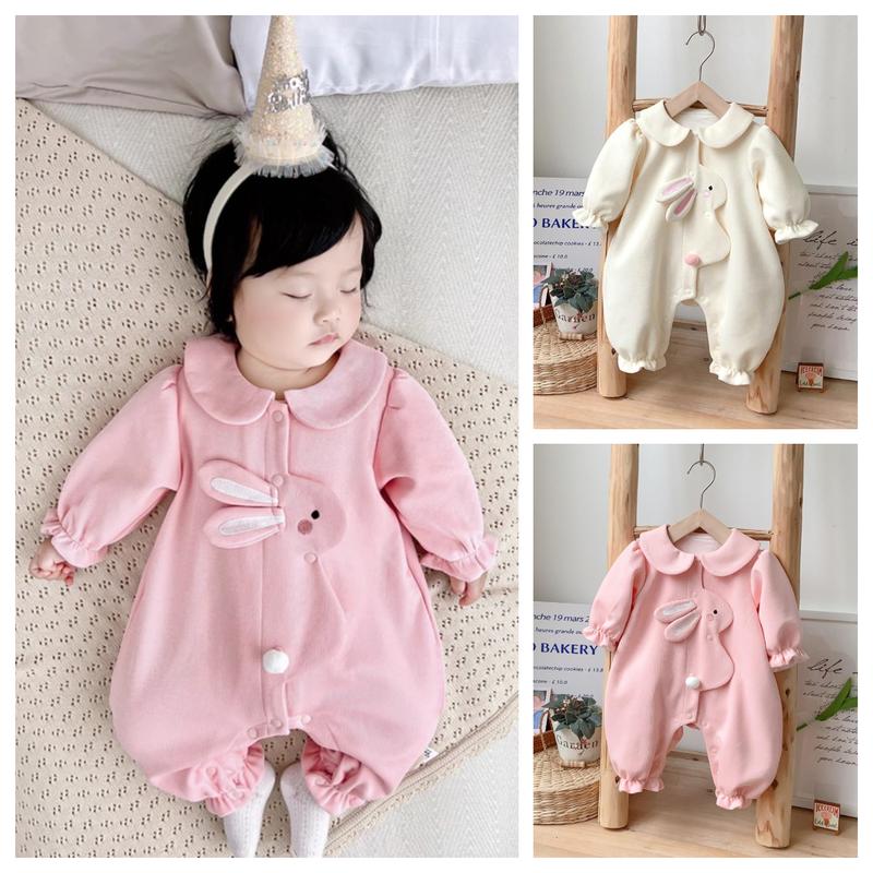 Nỉ Nhung Bộ body dài tay bodysuit áo liền quần bộ đồ liền thân Babyshop88 cho bé trai bé gái M28.8.23-3 Jumpsuit
