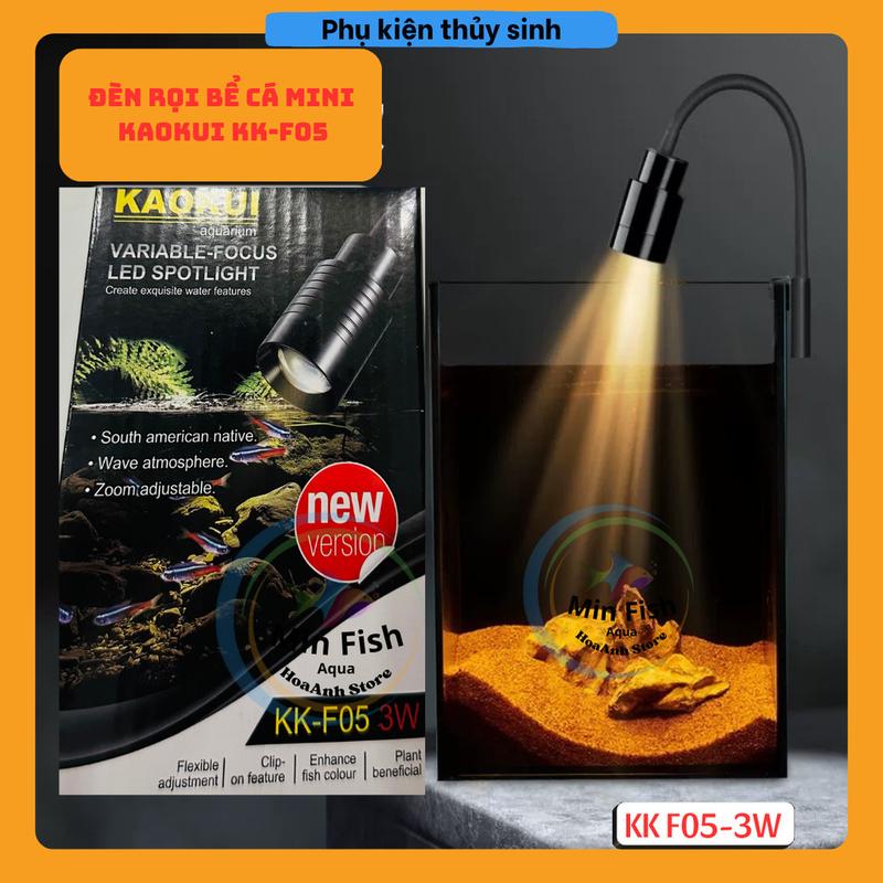 Đèn Led Rọi kaokui 3W tuỳ chỉnh Tiêu Cự 3 Chế Độ Cho Bể Cá MINI