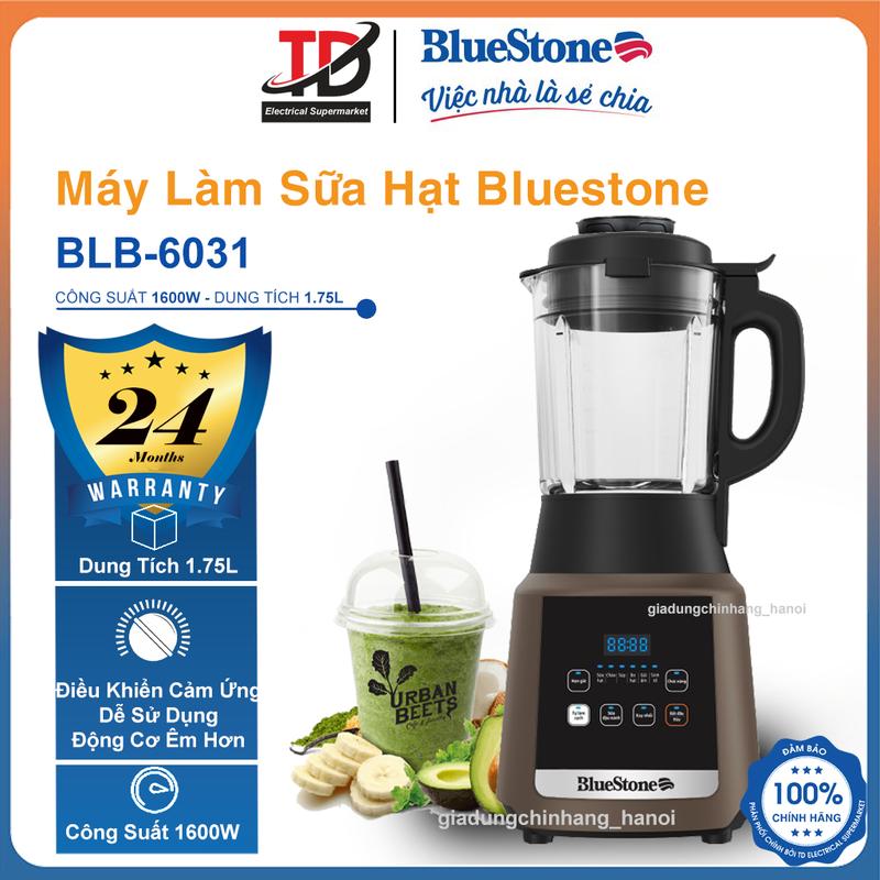 Máy Làm Sữa Hạt Đa Năng Bluestone BLB-6031, Cối Thủy Tinh Borosilicate 1.75L - luoi Dao 8 Cánh 1600W, Hàng chính hãnġ