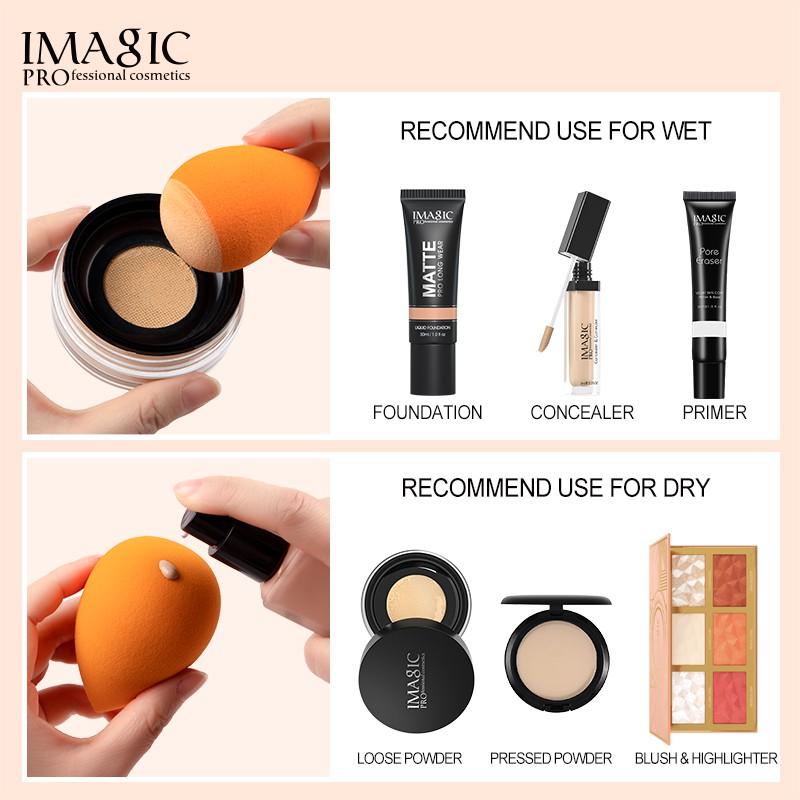 Product Introduction of Imagic beauty sponge puff water drop shape soft blending makeup tools 3
