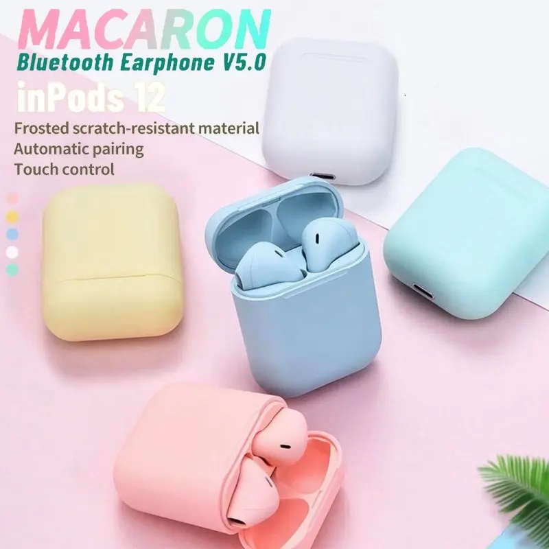 Tai Nghe Nhét Tai Nghe Bluetooth i12 TWS 9 Màu Tai Nghe Không Dây Tai Nghe Thể Thao Tích Hợp Cho Mọi Điện Thoại
