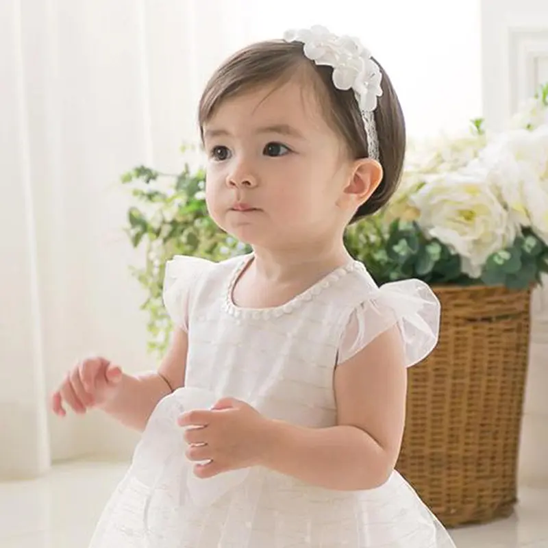Baby Girls Flower Headbands Soft Cute Floral Elastic Hair Bands for Newborn Toddlers Hair Accessories