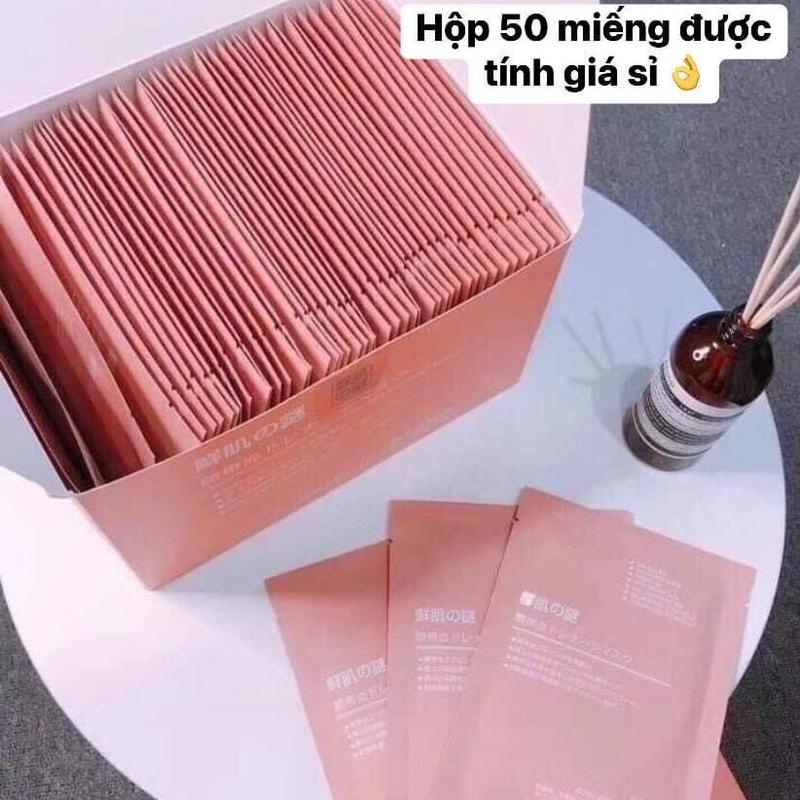 1 Hộp 50 Miếng Mặt Nạ Nhau Thai Cấp Ẩm, Dưỡng Da Skincare Làm Đẹp Da