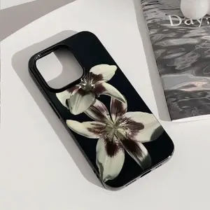 Casing untuk iPhone 17 16 15 13 11 14 12 Pro Max X XS Max XR 7 8 Plus Retro Lily
