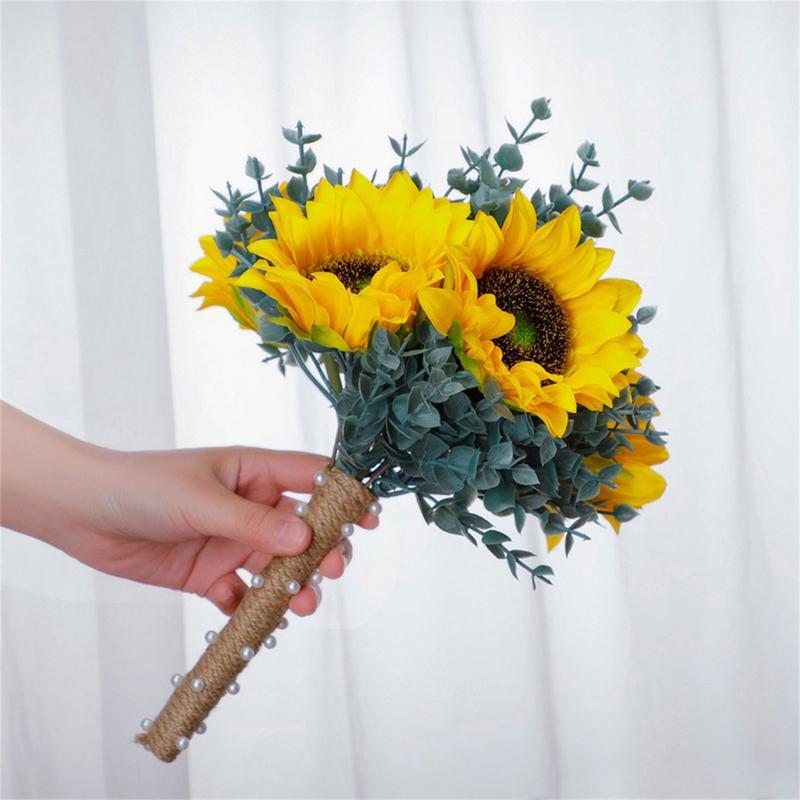 Product Introduction of Wedding Artificial Sunflower Bouquet Simulation Flower Ornaments Decoration for Wedding Flower Arrangement Decoration 51