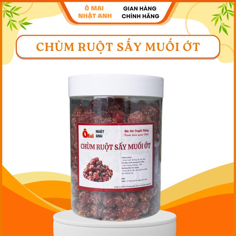 Chùm Ruột Sấy Muối Ớt (Chua Cay Ngọt ) - Chùm Ruột Chanh Muối Ớt- Không Chất Bảo Quản - Đồ Ăn Vặt Ngon - Món Ngon Giới Trẻ - Chùm Ruột Chua Ngọt - Ăn Vặt Lành Mạnh - Đồ Ăn Vặt Chua Cay - Ô Mai Nhật Anh