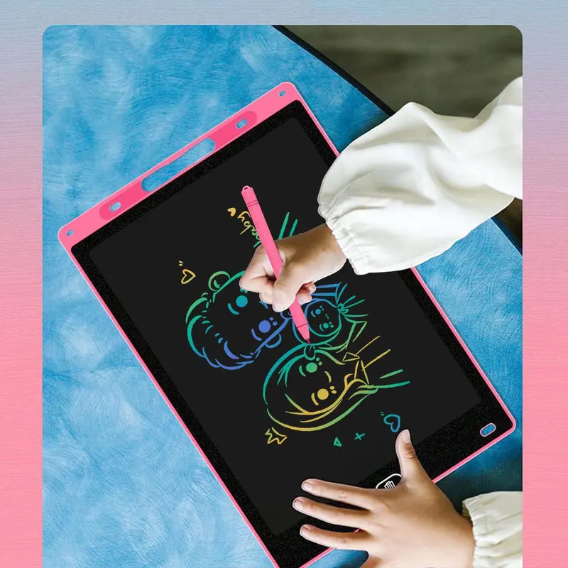 12 inch LCD Message Writing Tablet, 1 Piece Colorful Doodle Board Drawing Pad, Erasable Reusable Drawing Tablet for Toddlers Gift, Educational Learning Tablet Toy, Baby Toys, Education Devices, Fun Toys for 13 Year Olds to Feel Good, Teenage Boy Gift 4