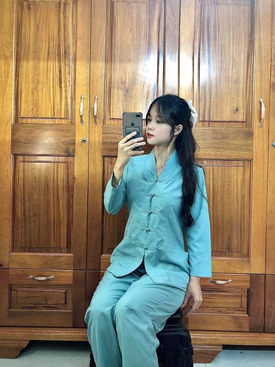 Product Introduction of ĐỒ LAM ĐI CHÙA - MẪU NỮ LA HÁN HIỆN ĐẠI VẢI KATE 2
