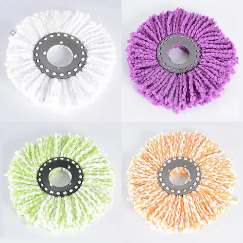 Home Durable 360 Rotating Head Easy Magic Microfiber Spinning Floor Cloth Mop Head Replacement Clean Pad Home Cleaning Tool