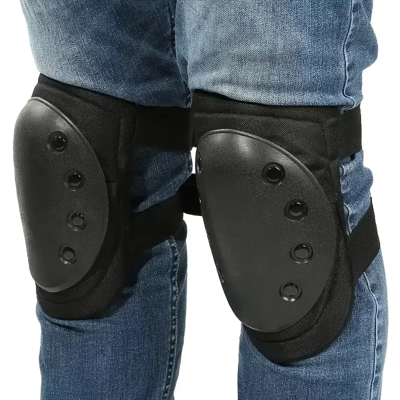 [Black EVA/PE Knee & Elbow Pads] Black Knee & Elbow Pads Set with Air Cushion - EVA/PE, Buckle Closure for Ice Skating & Outdoor Sports Safety 7