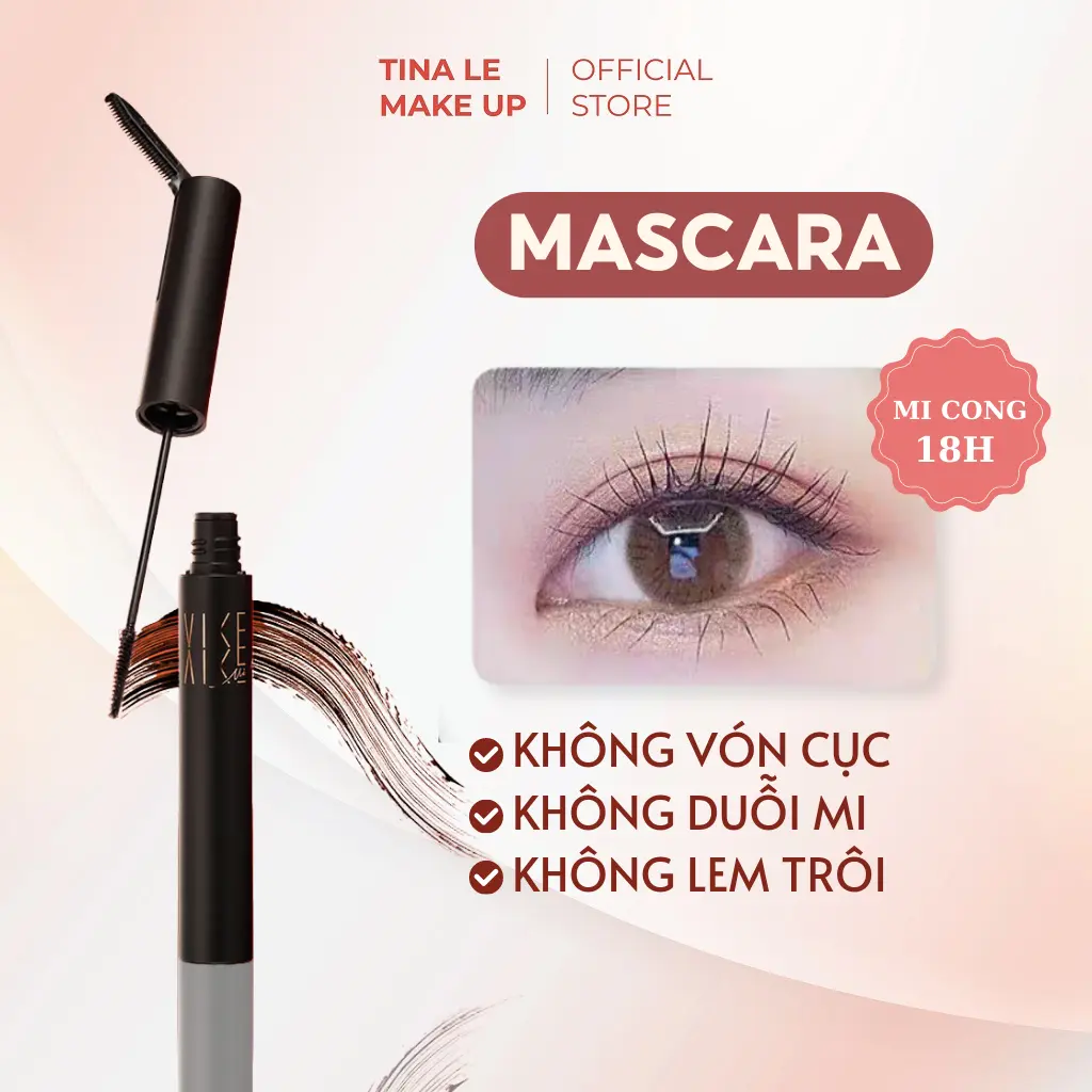Mascara tăm Vike - Chuốt mi đầu chải siêu nhỏ không lem không trôi Nữ Cosmetic Mỹ Phẩm Trang Điểm Nữ Cosmetic