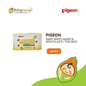 PIGEON Baby Wipes Hand And Mouth 60'S / Tisu Bayi Isi 60 Pcs - M0000309